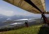 Corinna Schwiegershausen - hang gliding action