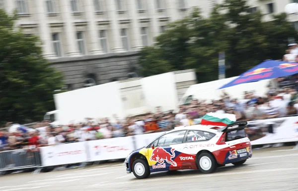 Себастиен Льоб с българското знаме