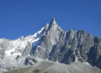 Зимно изкачване по маршрута LESUEUR на Пти Дрю