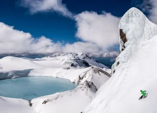 Снимка на седмицата: със сноуборд по активен вулкан Снимка на седмицата - Руапеху