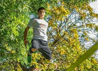 По слаклайн над Марица Slackline Bulgaria. Серафим Захариев