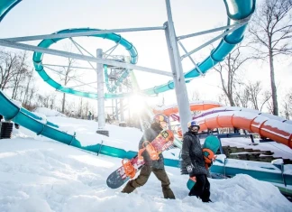 Сноуборд в аквапарк