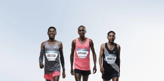 Как върви подготовката в Breaking2 на Nike Участниците в Breaking2, Елиуд Кипчоге, Лелиса Десиса и Зерсенай Тадесе