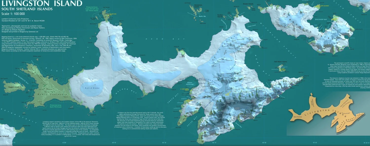 карта остров Ливингстън