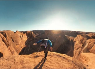 Бейсджъмп, запечатан на 360° virb 360 Garmin