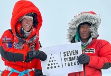 Кристин Харила и Тенжен Шерпа на К2