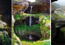 Чудесата на Азия: водопадът Баатара в Ливан Водопад Баатара