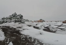 Октомврийски сняг покри планините Заслон "Черни връх"