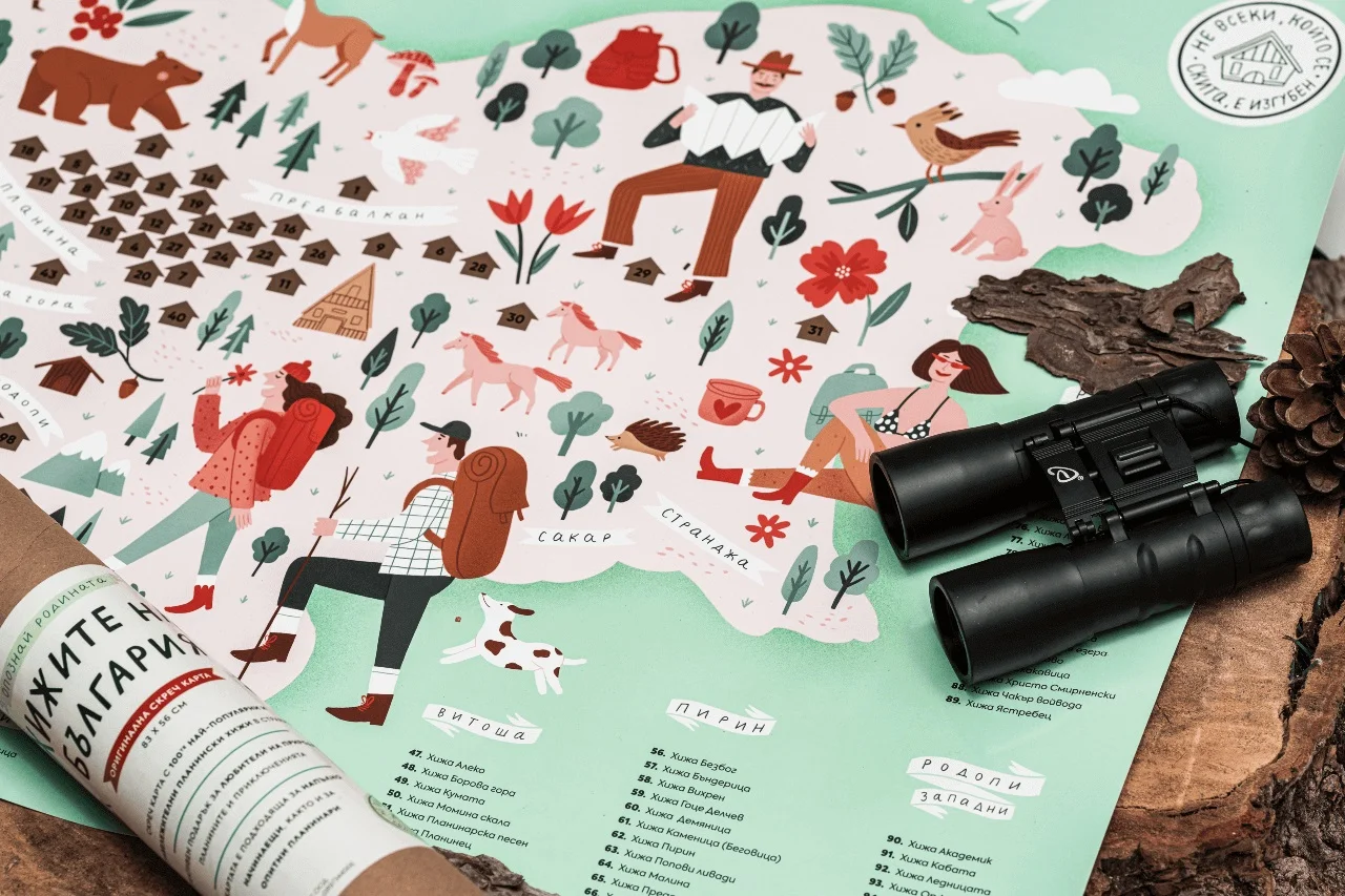 Скреч карта “Хижите на България”