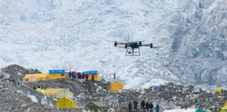 Доставки с дрон под Еверест