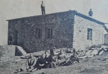 Строежът на заслон „Юмрукъ чалъ” /Ботев/