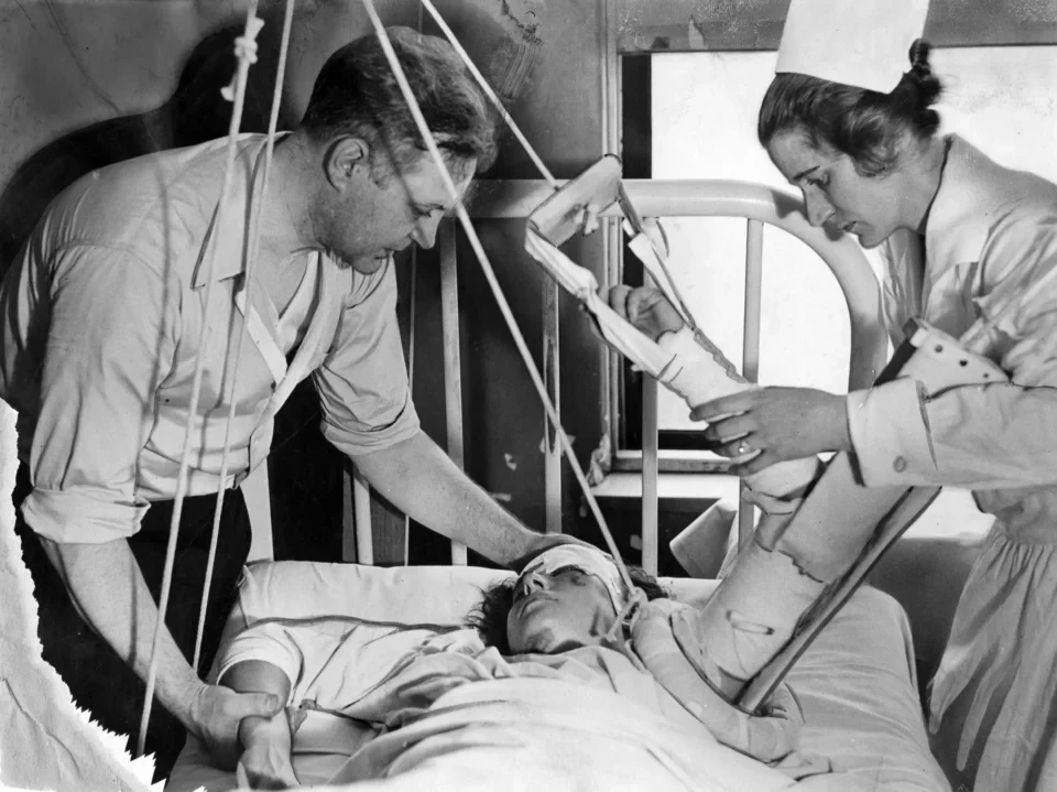 Елизабет Робинсън в болницата