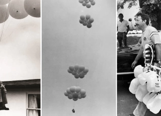 Лари Уолтърс, който през 1982 г. лети със стол