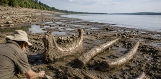 Находка: кости от мамут „изплуваха“ край русенското село Ряхово Древни останки от мамут откриха край Ряхово